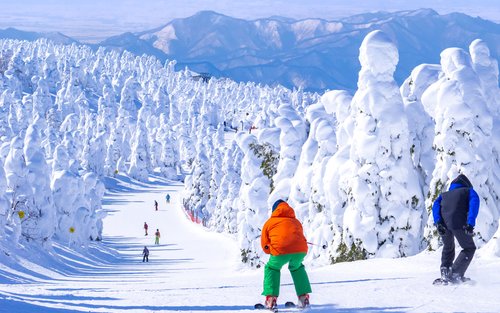 Private English and Chinese ski lessons and photography services at Zao Onsen Ski Resort