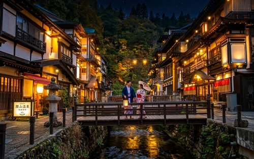 Tour de un día en grupo pequeño por el teleférico de Sendai Zao y Ginzan Onsen