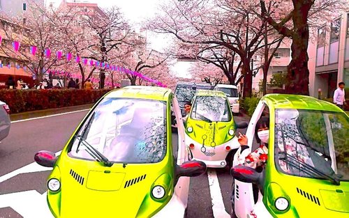 Токио Сибуя: КИМОНО, всепогодный EV-GO КАРТ, экскурсия-активность