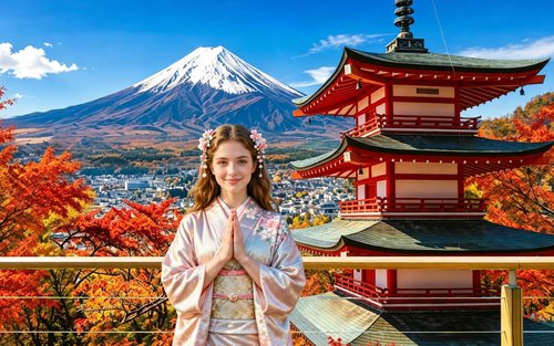 【Mount Fuji Popular Photo Spot Day Trip】Arakurayama Sengen Park & Lake Kawaguchiko Oishi Park & Oshino Hakkai & Lawson & Hikawa Clock Shop (Departing from Tokyo)