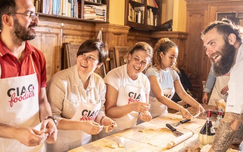 Pasta cooking class with optional grocery shopping in Florence