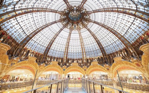 Tour turistico di mezza giornata del patrimonio culturale delle Galeries Lafayette e della Torre Eiffel