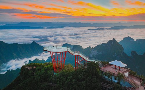 Zhangjiajie Qixing Mountain Scenic Area billet + kabelbane retur + sightseeing busbillet + elektronisk guidekort