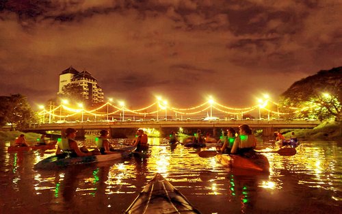 Chiang Mai Night Light Kayaking