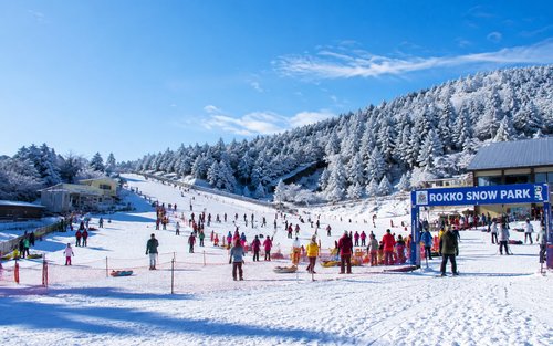 大阪六甲山滑雪樂園一日遊：雙板滑雪、玩雪與溫泉