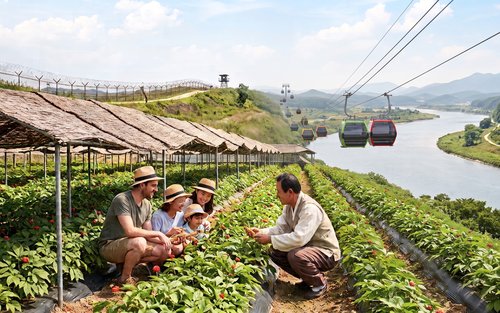 Gondola Pokoju Paju DMZ z doświadczeniem na farmie żeń-szenia
