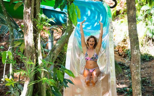 An amazing Splash Mountain Jungle Water slide at Kula Wild Adventure Park