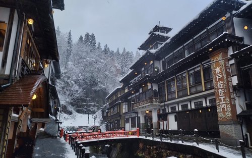 Zao Fox Village and Ginzan Onsen One Day Bus Tour with Lunch