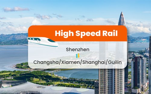 【China Railway】Biglietti del treno ad alta velocità da Shenzhen per Changsha/Xiamen/Shanghai/Guilin/Zhangjiajie