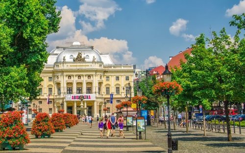 View of a building in Bratislava