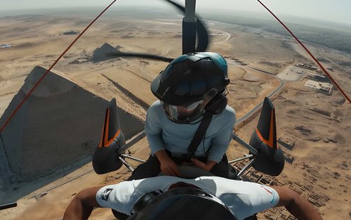 Microlight Flight Experience over The Giza Pyramids in Egypt