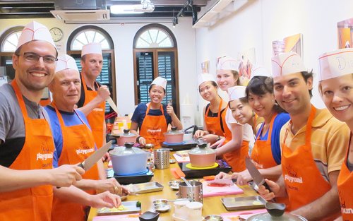 Clase de cocina cultural de Food Playground en Singapur