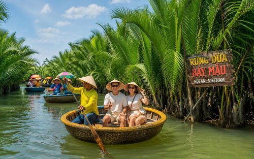 Coconut Village Basket Boat Ride & Hoi An Evening Tour With Dinner and Lantern Boat