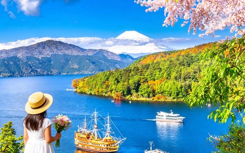 Mount Fuji Hakone | Lake Ashi Water Torii, Lake Yamanaka, Owakudani "Land, Water, and Air" Exploration Tour (Includes Hakone Ropeway) | Departing from Tokyo/Shinjuku