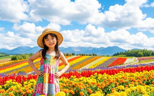Shikisai-no-Oka Flower Park Admission Ticket + Flower Field Tractor Tour, Hokkaido Biei Furano Flower Sea, Patchwork Road (car view)・Seven Star Tree・Shirogane Blue Pond・Shirahige Waterfall・Shikisai-no-Oka・Farm Tomita (Departing from Sapporo