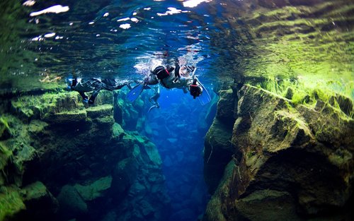 Silfra Fissure Snorkeling and Lava Caving Day Tour from Reykjavik