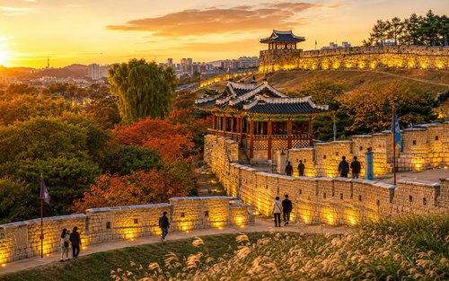 Suwon Hwaseong Fortress & Starfield Library Full-Day Tour with Night View