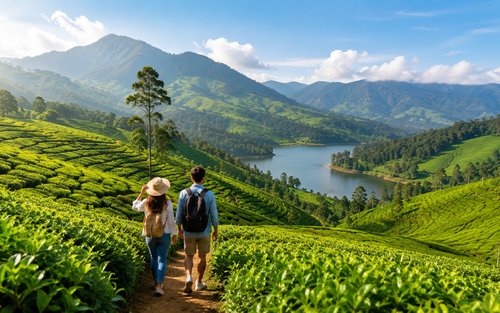 Cochin : Excursion d'une nuit à la station de montagne de Munnar et aux jardins de thé
