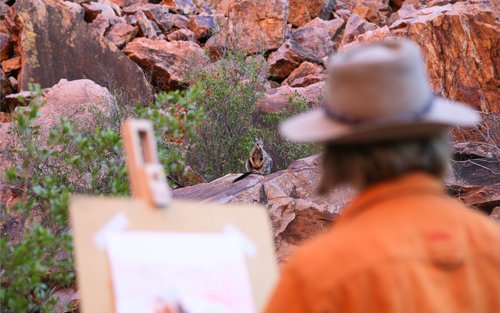Simpsons Gap Sunset: watercolour painting class