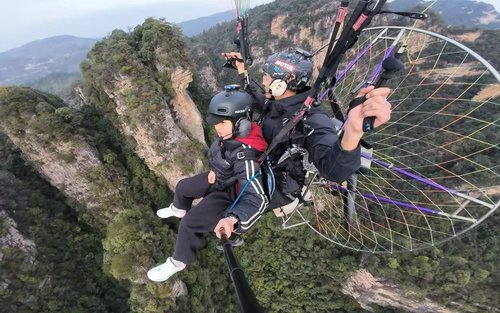 Hot air balloon/paragliding/hangar experience