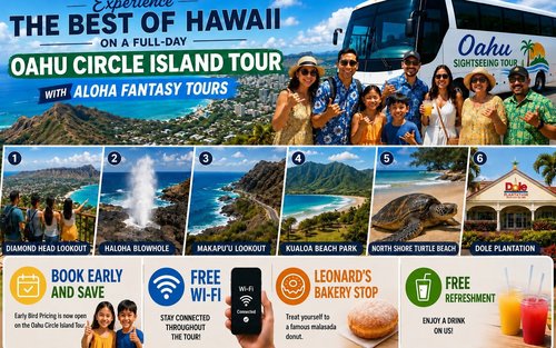 Honolulu Oahu Inselrundfahrt-Ganztagesabenteuer mit Wi-Fi