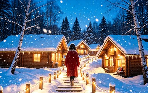 【11 AM Departure Winter Illumination】Ningle Terrace & Shirogane Blue Pond Illumination & Shirahige Waterfall & Shikisai no Oka One-Day Tour (Departing from Sapporo)
