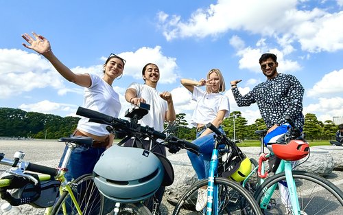 Cyklistická prehliadka cisárskeho paláca v Tokiu a Shibuya so sprievodcom