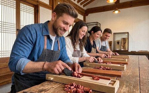 Séoul : Atelier de fabrication de baguettes