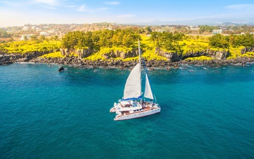 Jeju GrandeBleu Гран Блю Яхт Луксозна и Залез Яхта Jeju Yacht Tour