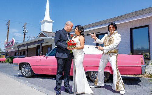 Elvis Wedding and Vow Renewal with Photography and Limousine