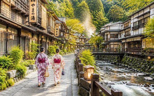 Korean Guide - Kurokawa Bus Tour Fukuoka Yufuin Kurokawa Onsen Trip Local One-Day Small