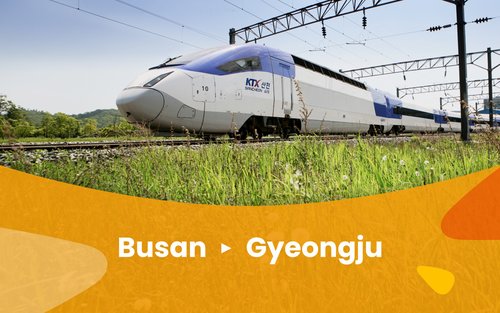 KTX-tågbiljett Busan - Gyeongju