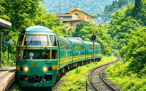 Kyushu One-Day Tour: Yufuin no Mori Train & Yufuin Town & Nyoirin-ji Temple & Dazaifu & Hell Hot Springs (Departing from Fukuoka)