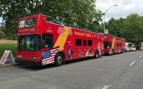 Seattle Hop-On Hop-Off Bus door City Sightseeing