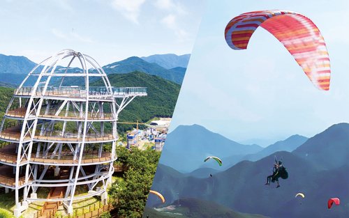 Corea Danyang Parapent+Creuer Dodamsambong+Mancheonha Skywalk