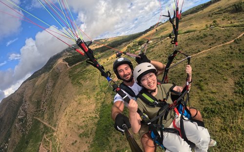 Tandem paragliding flight in Palermo