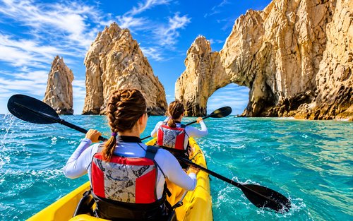 Private Los Cabos Arch and Playa del Amor tour by Glass bottom kayak