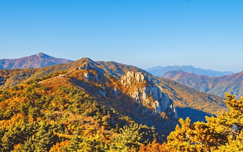 Busan: Ganztägige Geumjeongsan-Trekkingtour mit Zelt-Sauna
