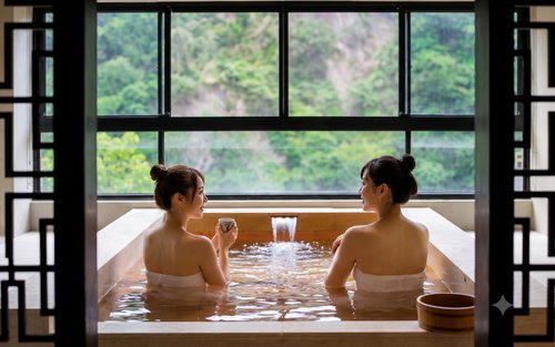 Chuyến đi một ngày suối nước nóng Wulai: Cáp treo thác nước & Phố cổ Wulai & Công viên giải trí Yunxian (bao gồm trải nghiệm suối nước nóng 4 sao) / Ngắm đom đóm mùa hè