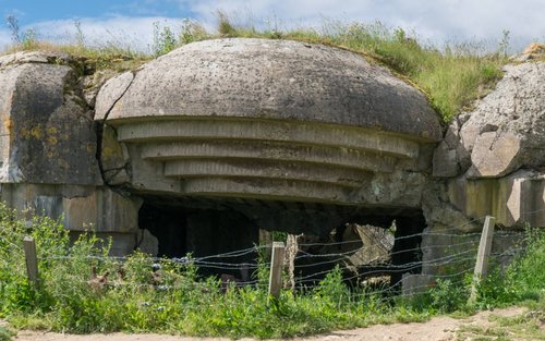 an abandoned war site in Normandy