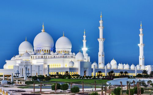 Prémiová mešita šejka Zayeda v Abú Dhabí a prohlídka památek z Dubaje