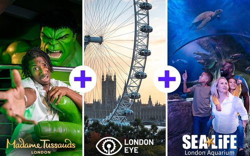 London Eye, Madame Tussauds & SEA LIFE London Aquarium Combo Ticket