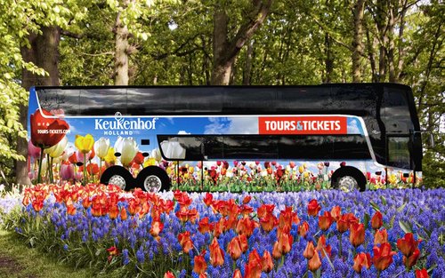 Från Amsterdam: Inträde till Keukenhof, transfer och kanalkryssning