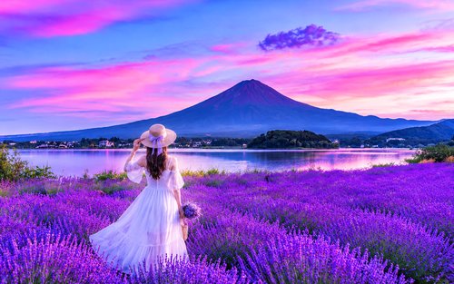 Mount Fuji | Lake Kawaguchiko Seasonal Limited Fuji Scenery & Lake Yamanaka Hot Spring/Boat Cruise Day Trip | Departing from Tokyo/Shinjuku