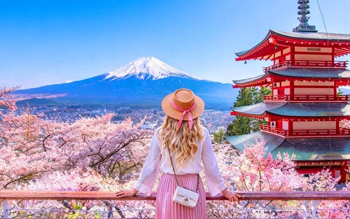 Classic Mt. Fuji Tour | Arakurayama Sengen Park / Mt. Fuji 5th Station Oshino Hakkai & Gotemba Premium Outlets / Hot Spring Day Trip | Departing from Tokyo/Shinjuku