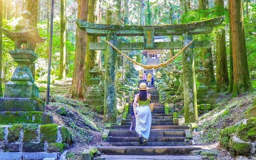 阿蘇秘境と温泉郷の旅：上色見熊野座神社＆阿蘇望の郷くぎの＆黒川温泉日帰りツアー（熊本発）