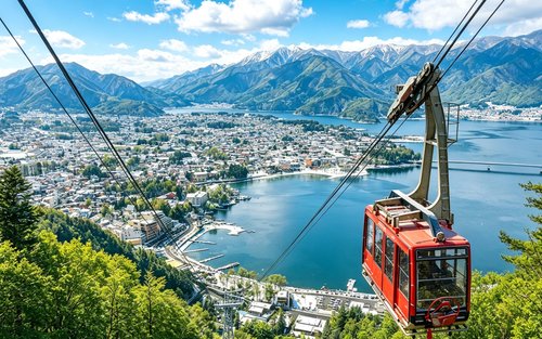 Pengalaman Kereta Terindah Gunung Fuji | Taman Asama + Toko Jam Nikawa + Kereta Api Fuji Kyu + Lawson Minimarket + Kapal Pesiar/Kereta Gantung Danau Kawaguchi + Memberi Makan Angsa di Danau Yamanaka [Tiket Kereta Api Kecil Gratis]