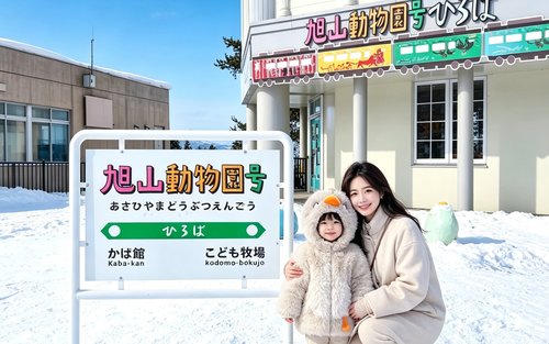 Jednodenní klasický výlet po Hokkaidu: ZOO Asahikawa & Strom Ken & Mary & Vodopád Shirahige & Modré jezírko v Biei & Terasa Ningle
