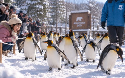 Asahiyama Zoo, Forest Terrace, and Waterfall Day Tour