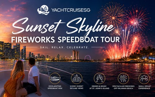 Singapore Sunset Skyline Fireworks Speedboat Tour